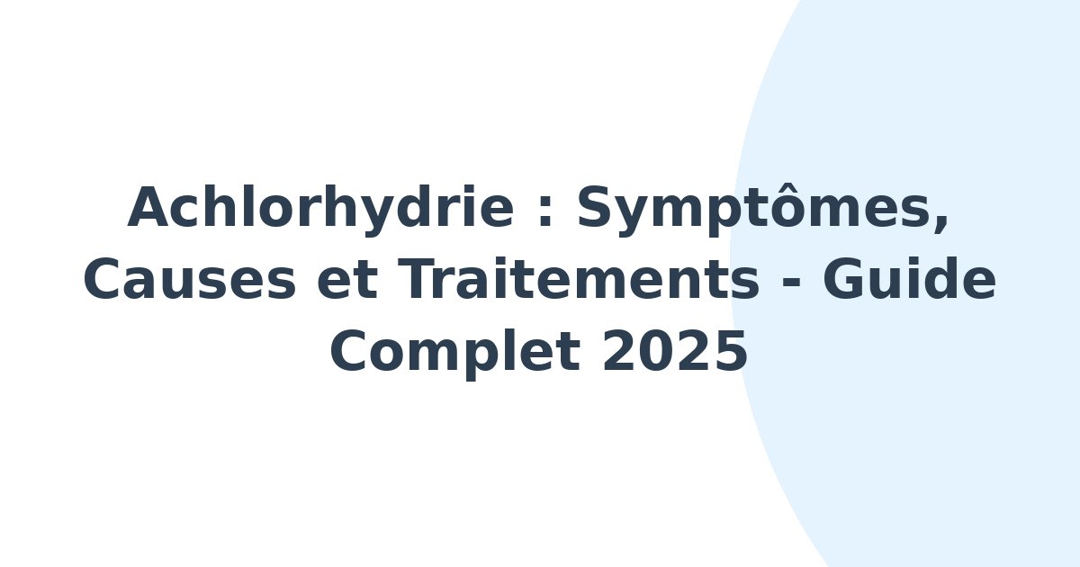 Achlorhydrie