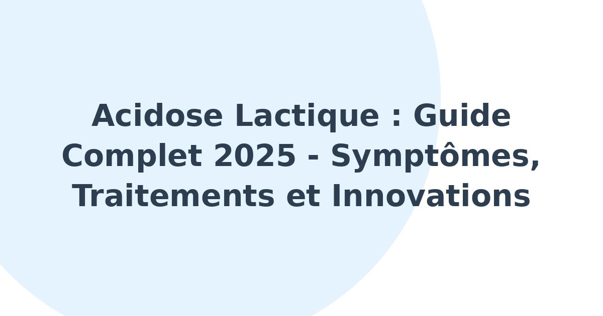 Acidose lactique
