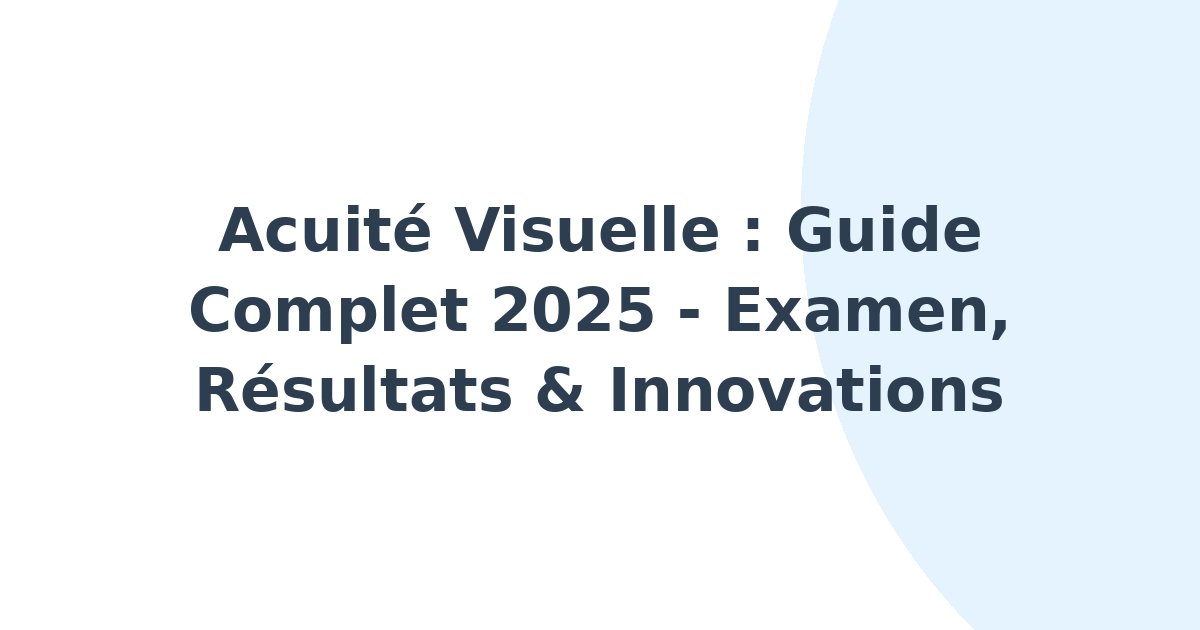 Acuité visuelle