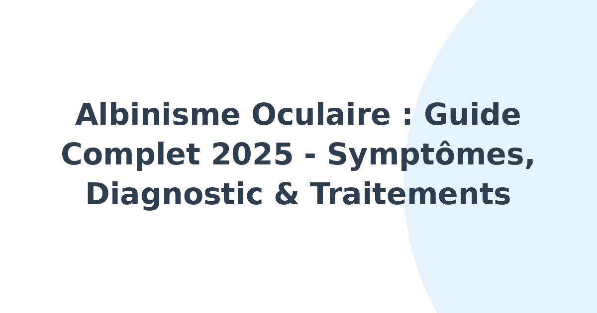 Albinisme oculaire