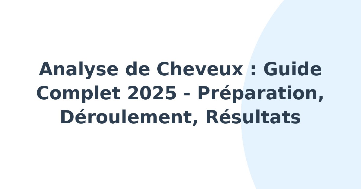 Analyse de cheveux