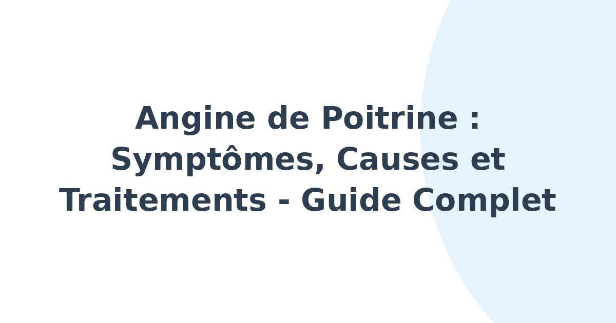Angine de poitrine