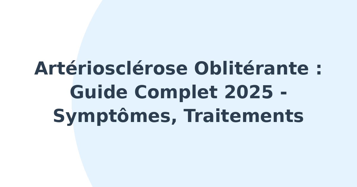 Artériosclérose oblitérante