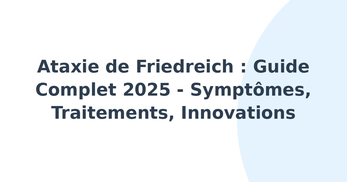 Ataxie de Friedreich