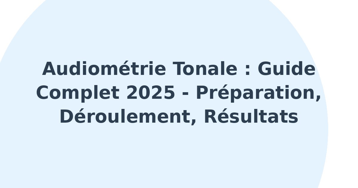 Audiométrie tonale