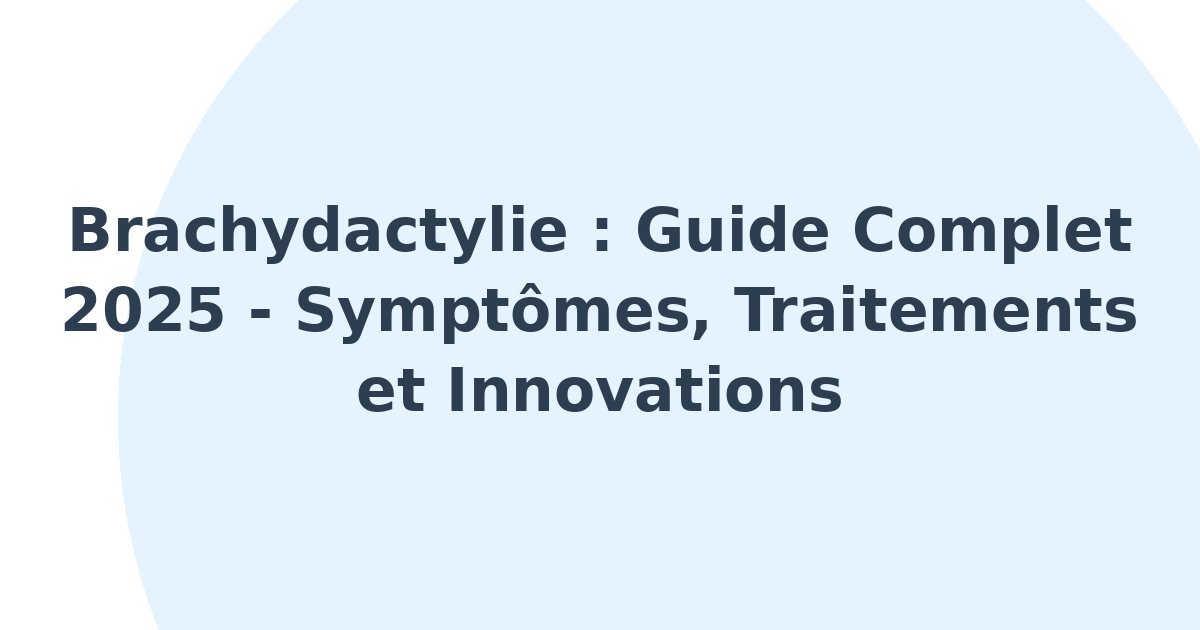 Brachydactylie