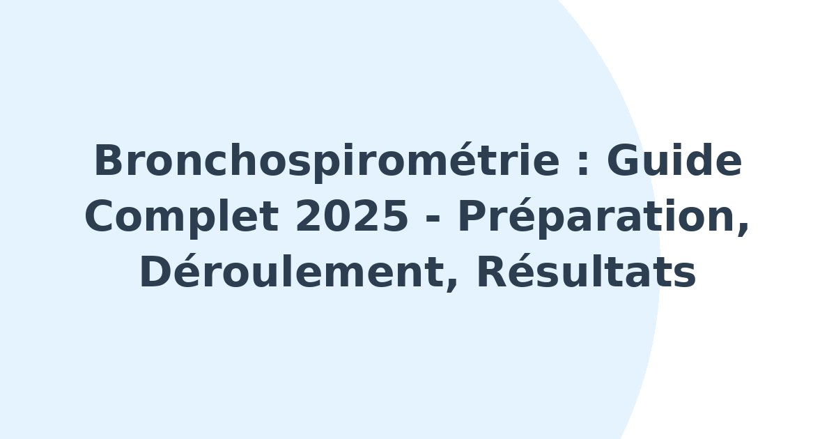 Bronchospirométrie