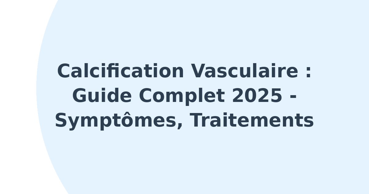 Calcification vasculaire