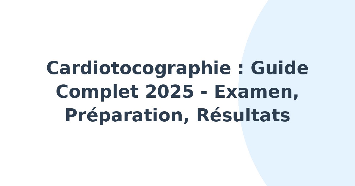 Cardiotocographie