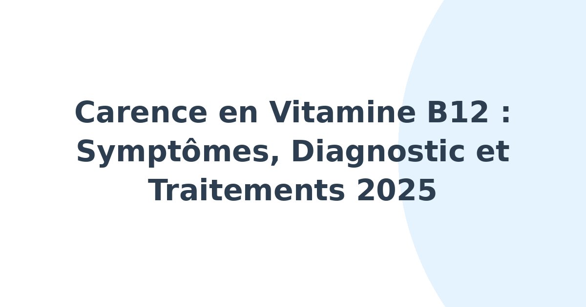 Carence en vitamine B12