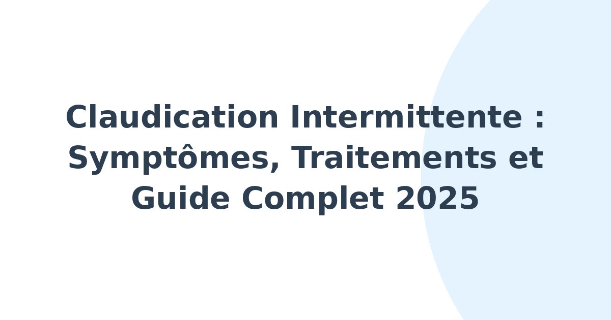 Claudication intermittente
