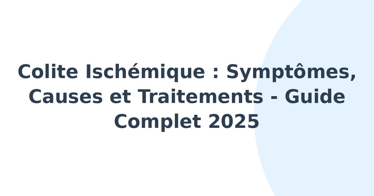 Colite ischémique