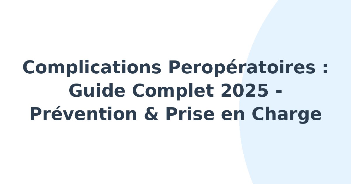 Complications peropératoires