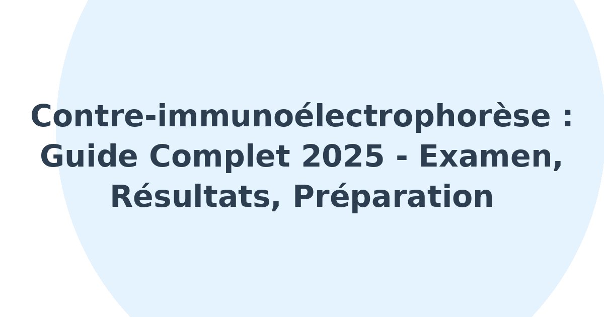 Contre-immunoélectrophorèse