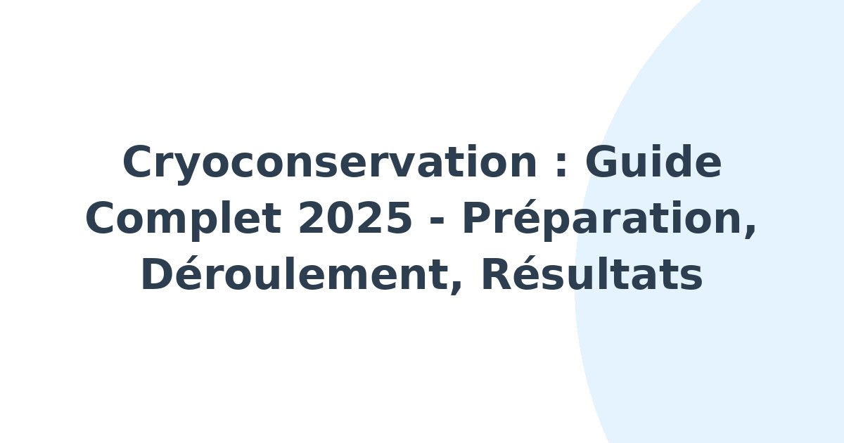 Cryoconservation