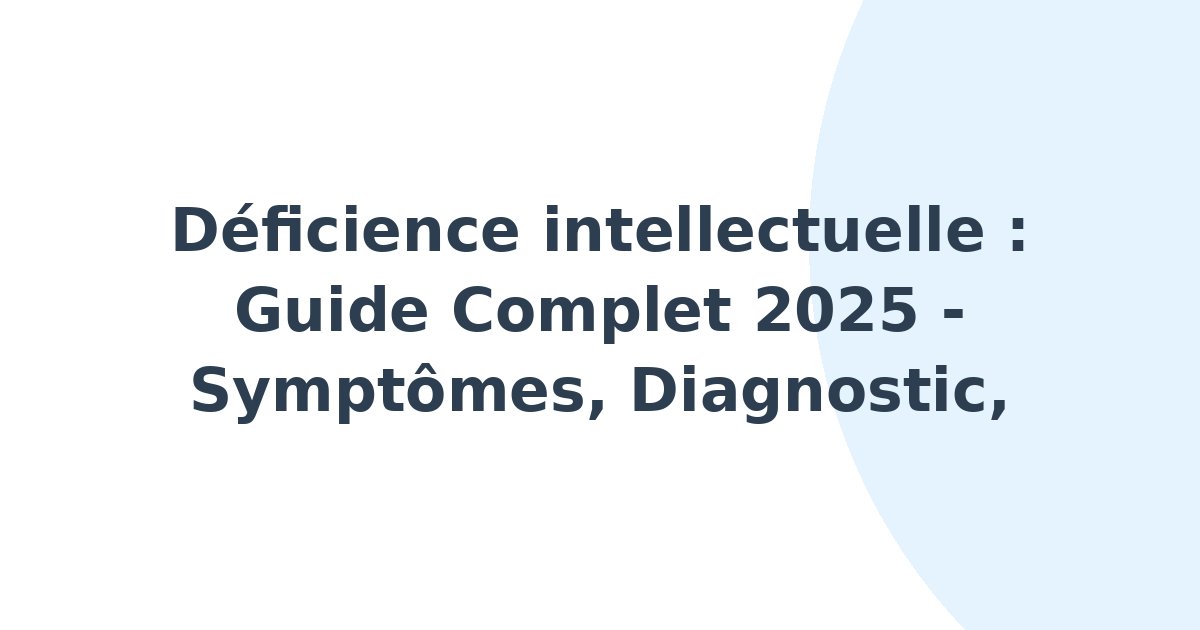 Déficience intellectuelle