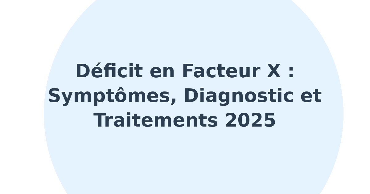 Déficit en facteur X