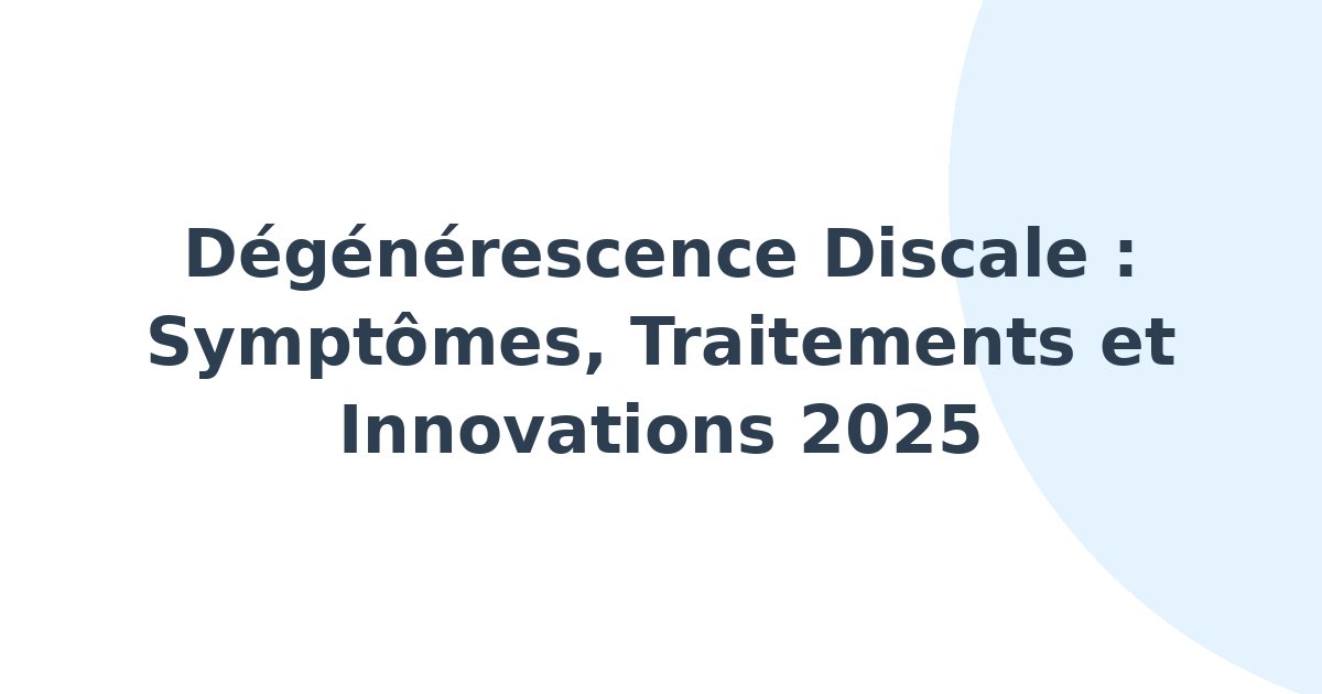 Dégénérescence de disque intervertébral