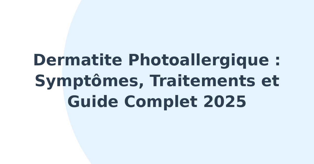 Dermatite photoallergique