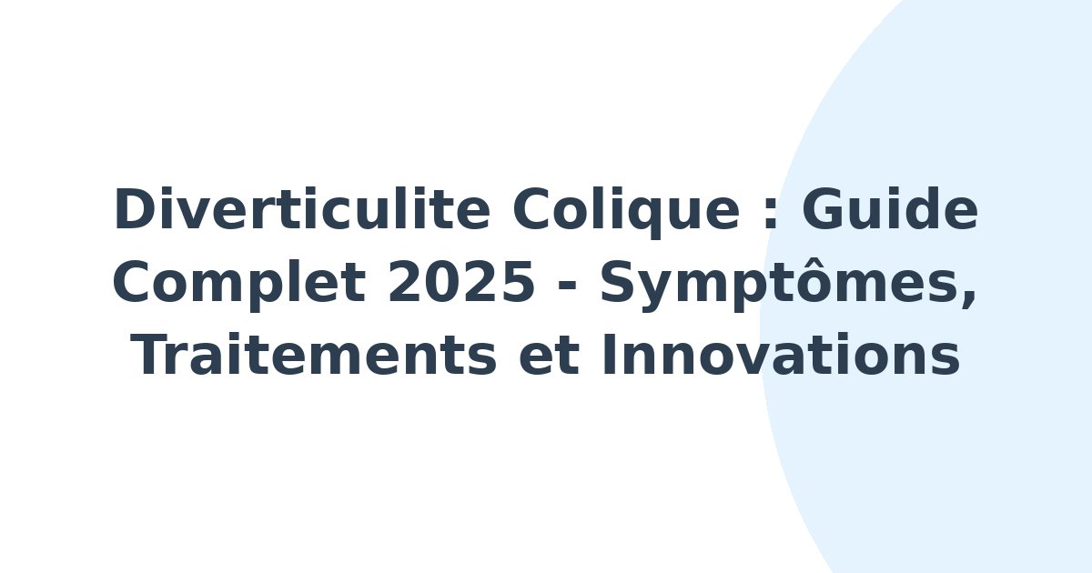 Diverticulite colique