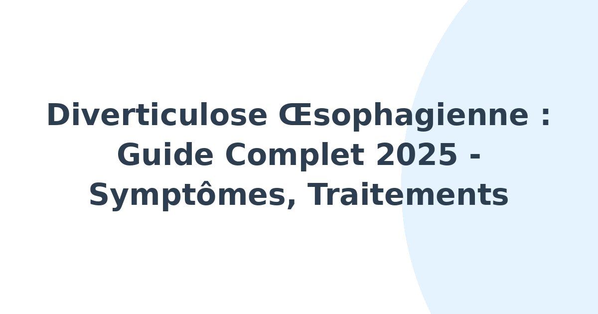 Diverticulose oesophagienne