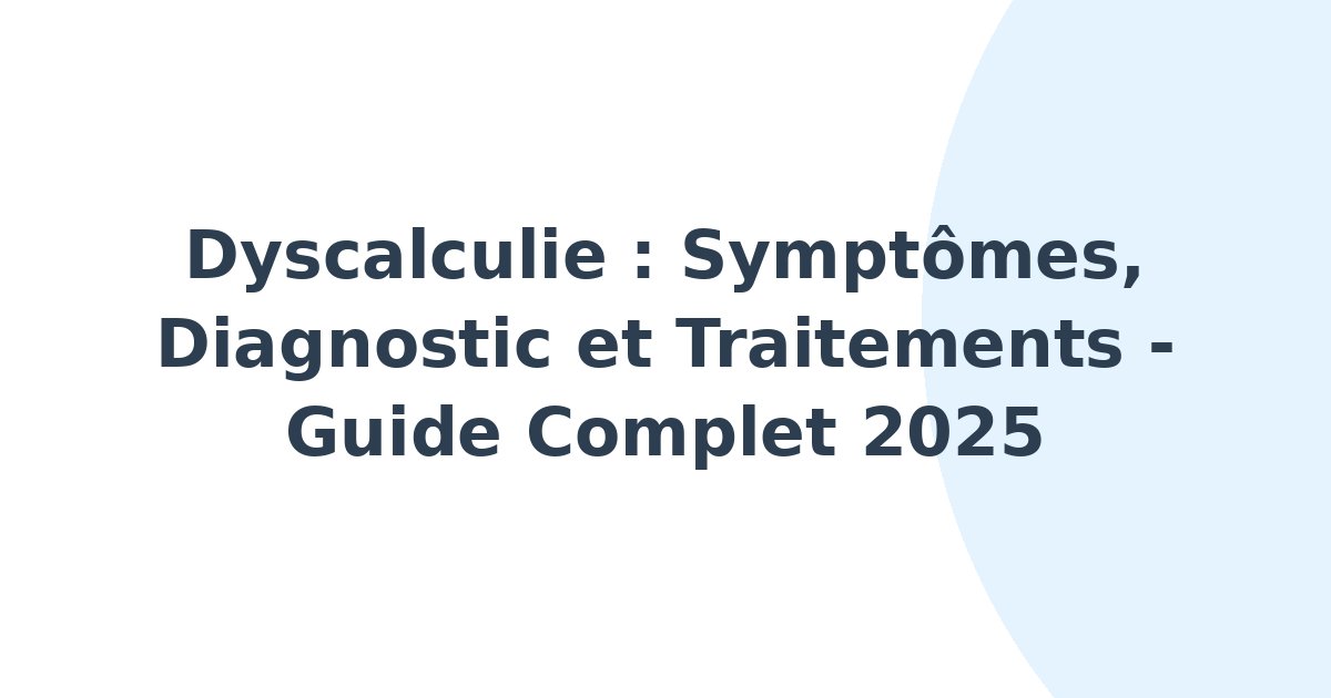 Dyscalculie