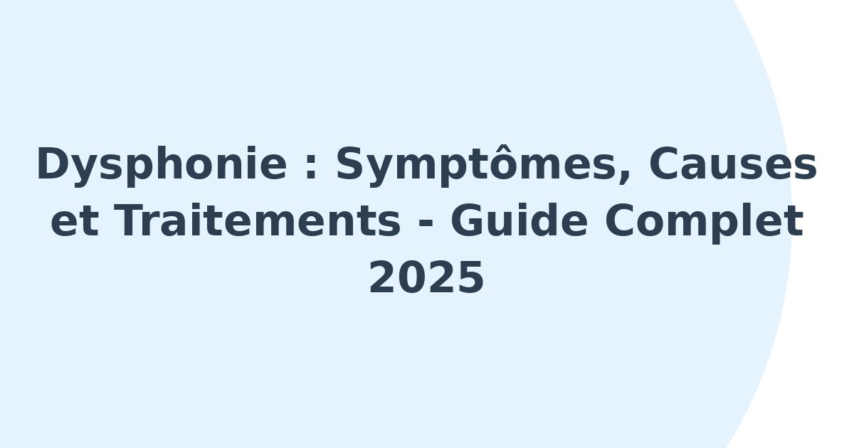 Dysphonie