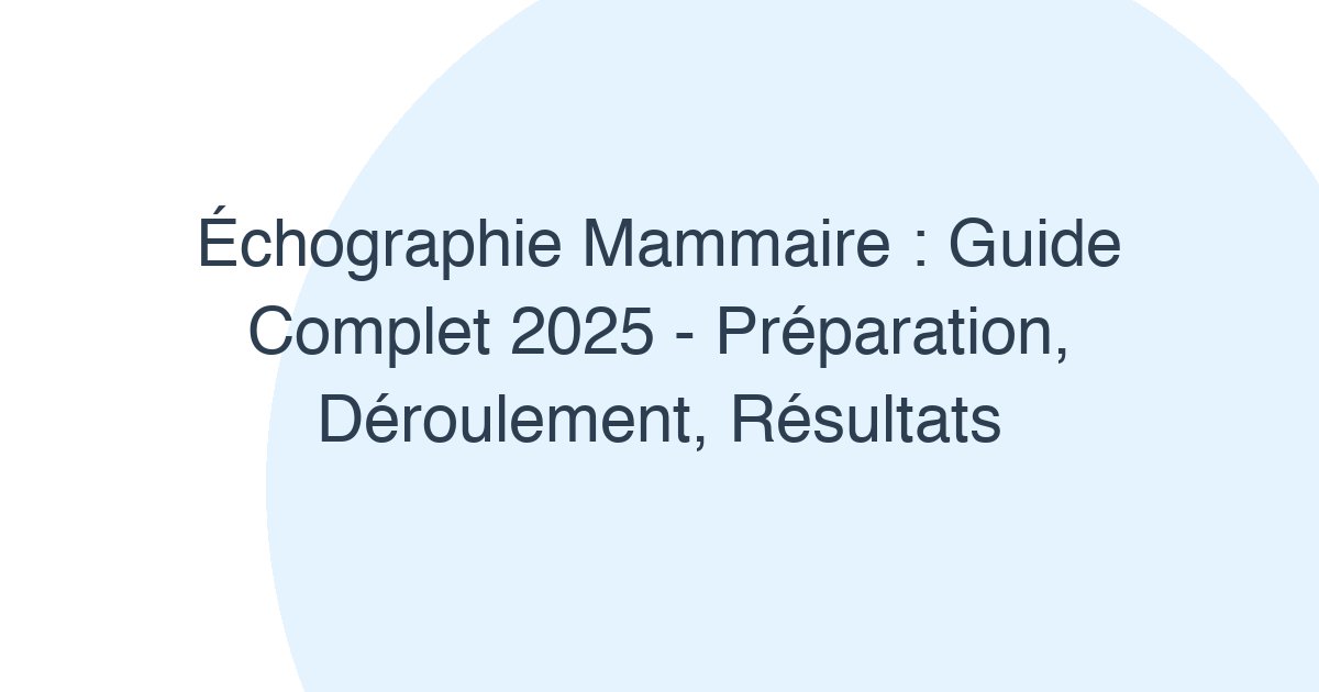Échographie mammaire