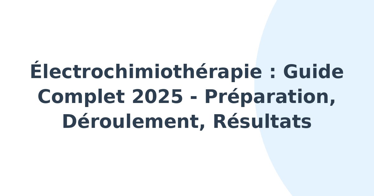 Électrochimiothérapie