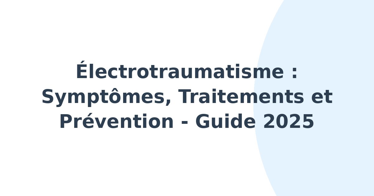 Électrotraumatisme