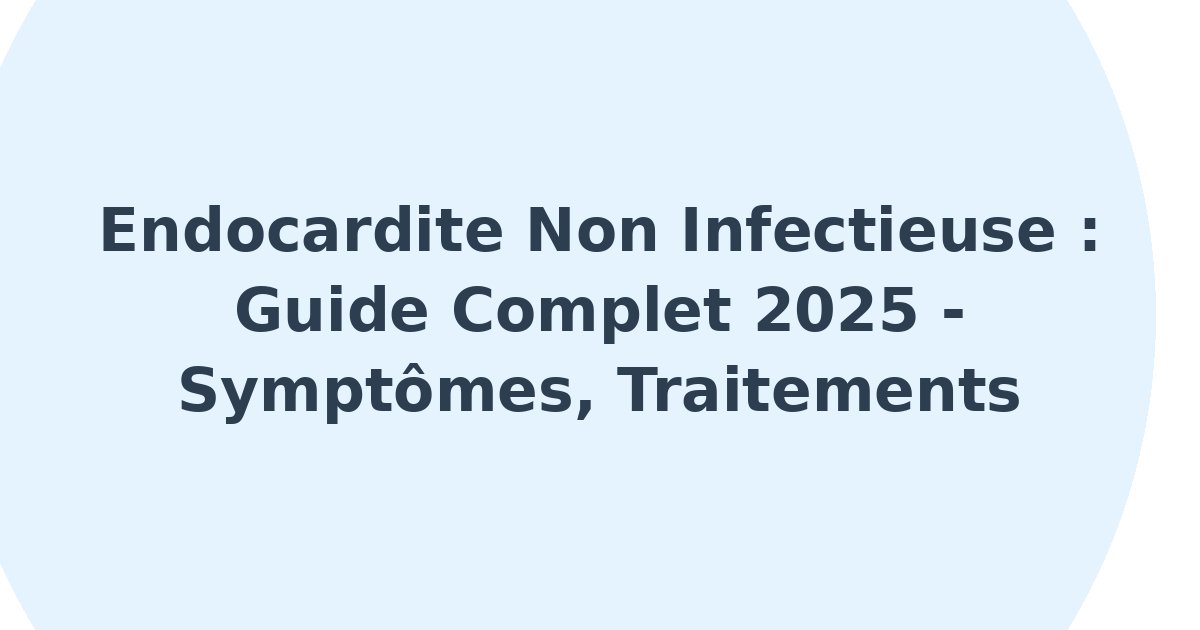 Endocardite non infectieuse