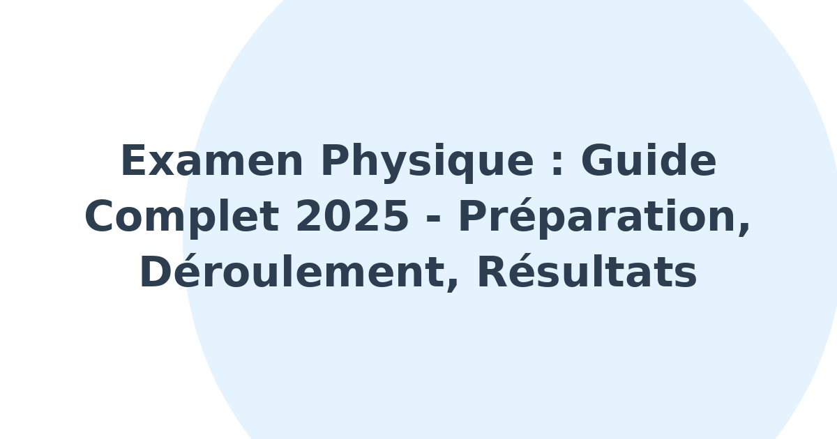 Examen physique