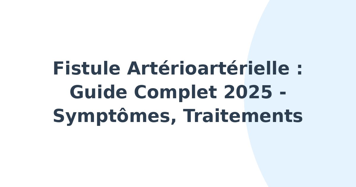 Fistule artérioartérielle