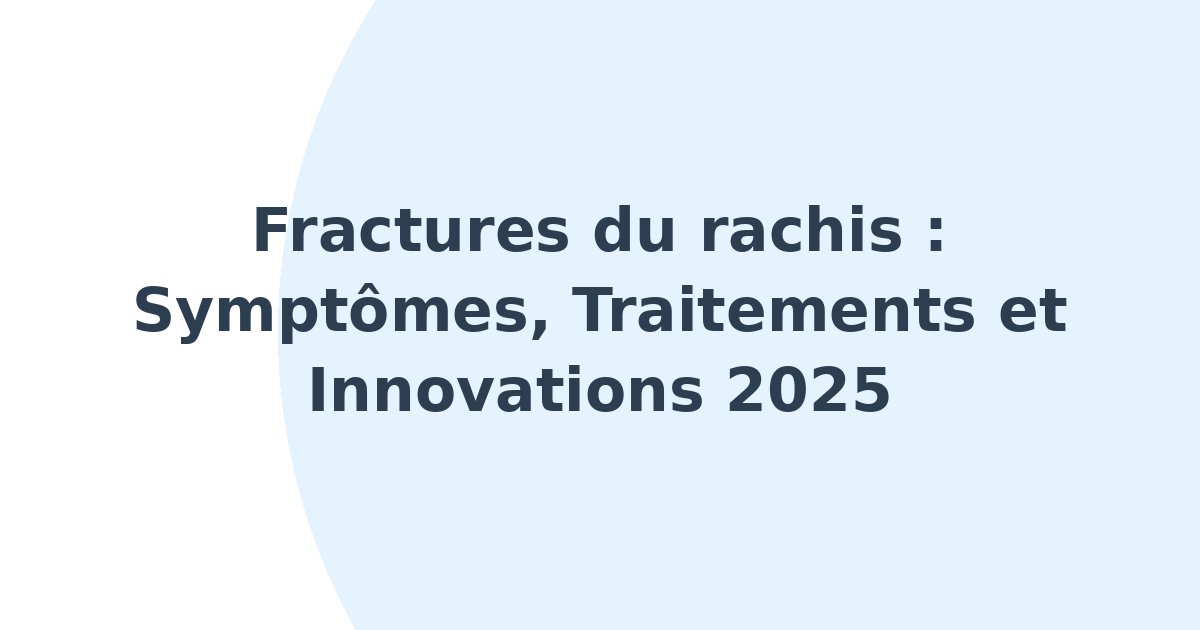 Fractures du rachis