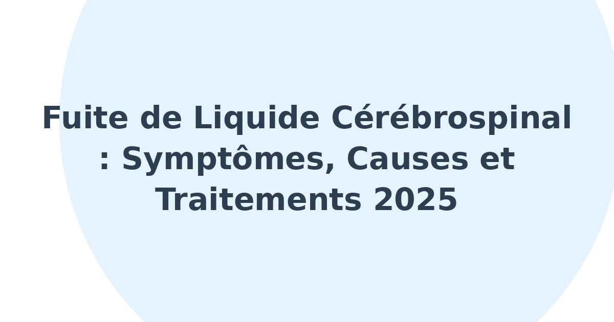 Fuite de liquide cérébrospinal