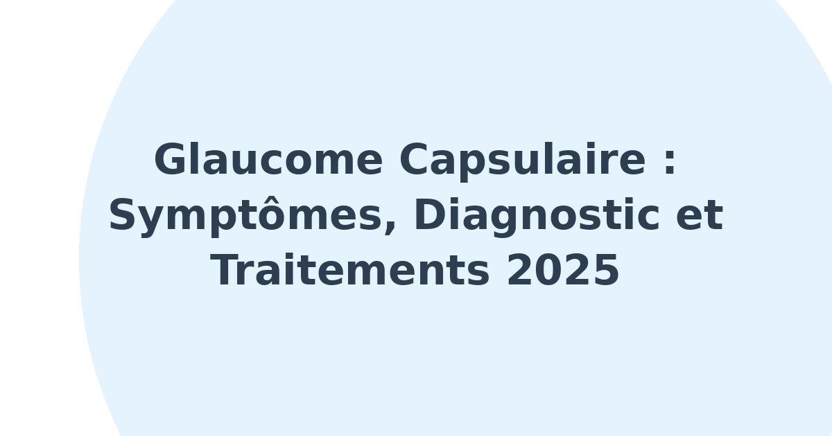 Glaucome capsulaire