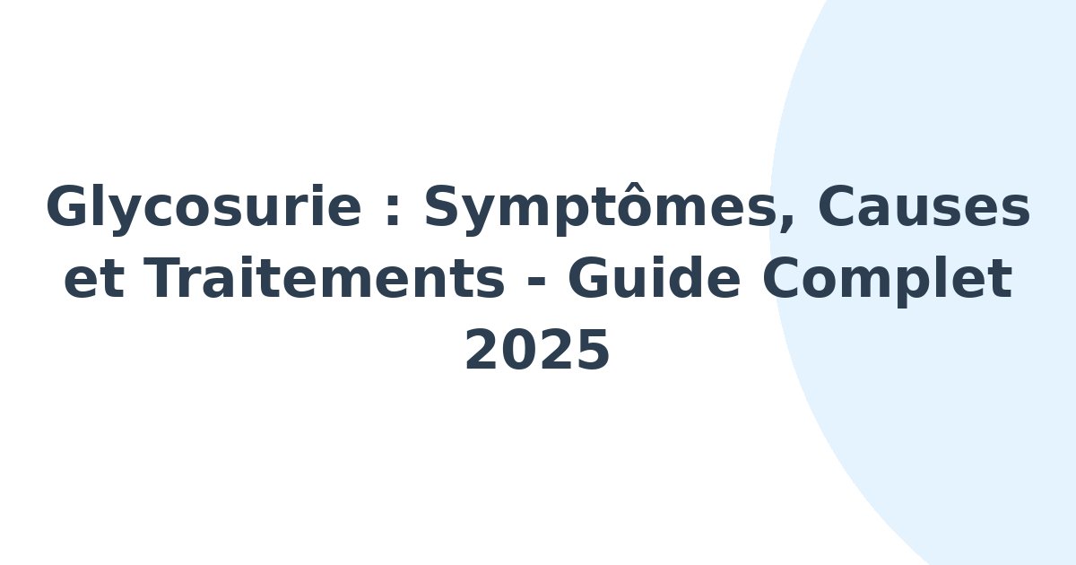Glycosurie