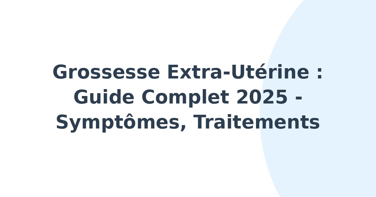Grossesse extra-utérine