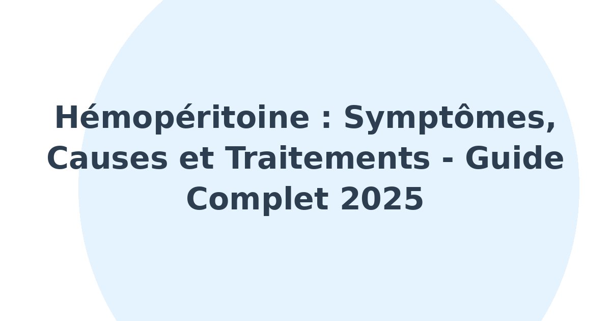 Hémopéritoine