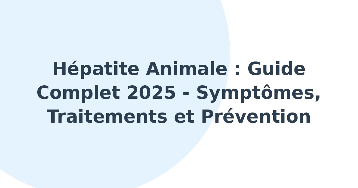 Hépatite animale