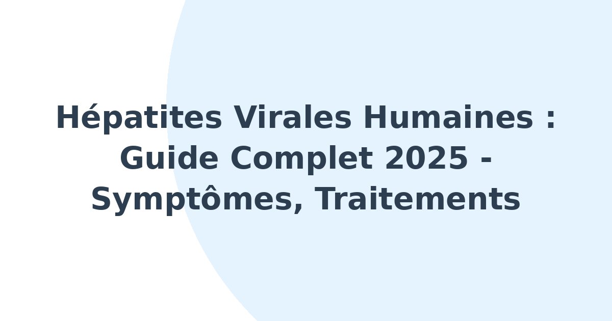 Hépatites virales humaines