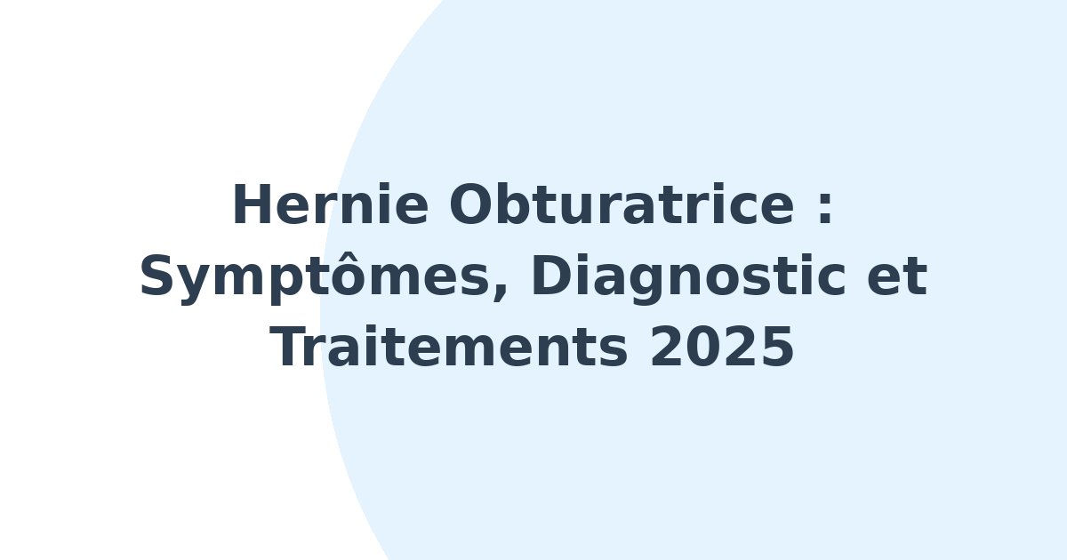 Hernie obturatrice