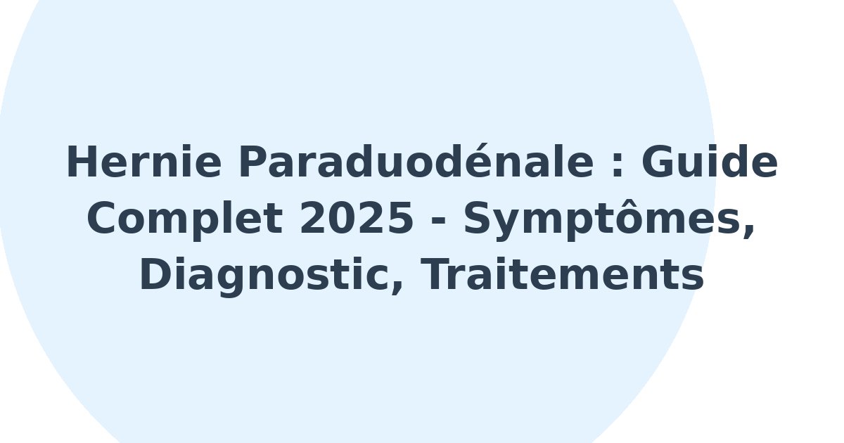 Hernie paraduodénale