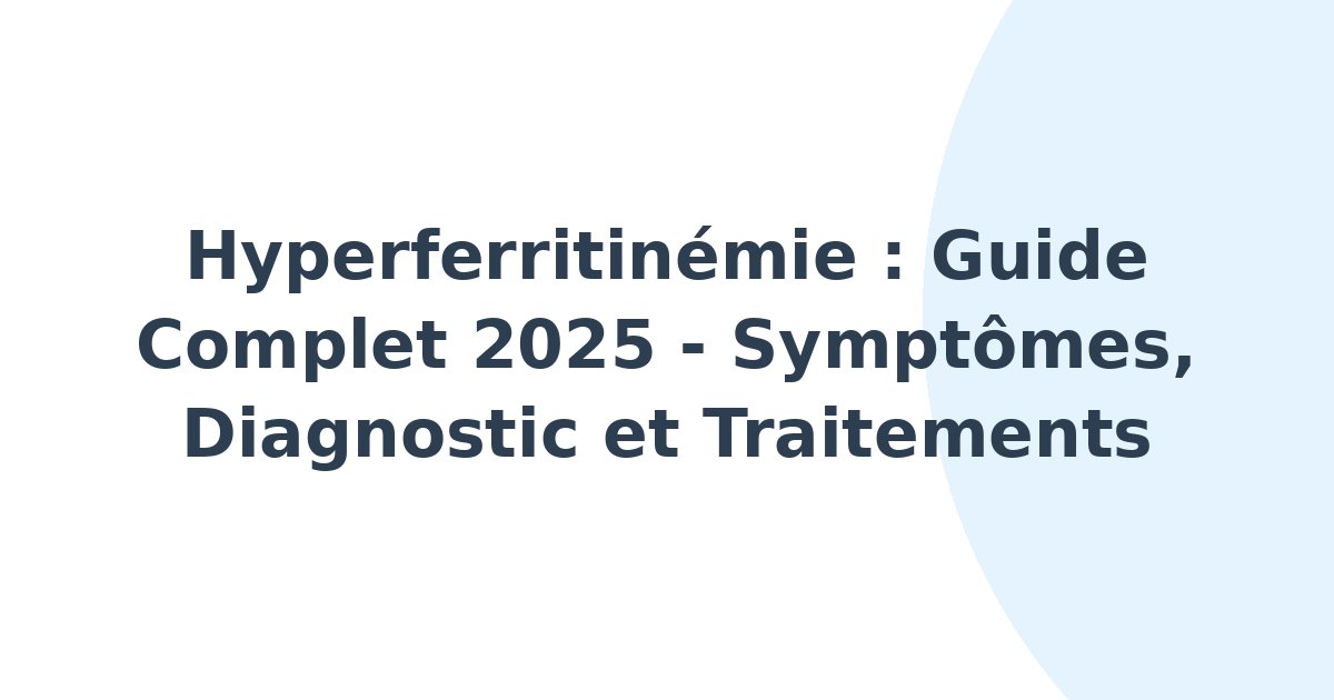 Hyperferritinémie