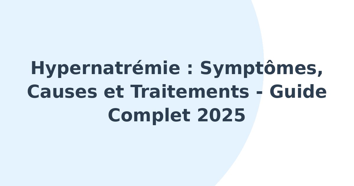 Hypernatrémie
