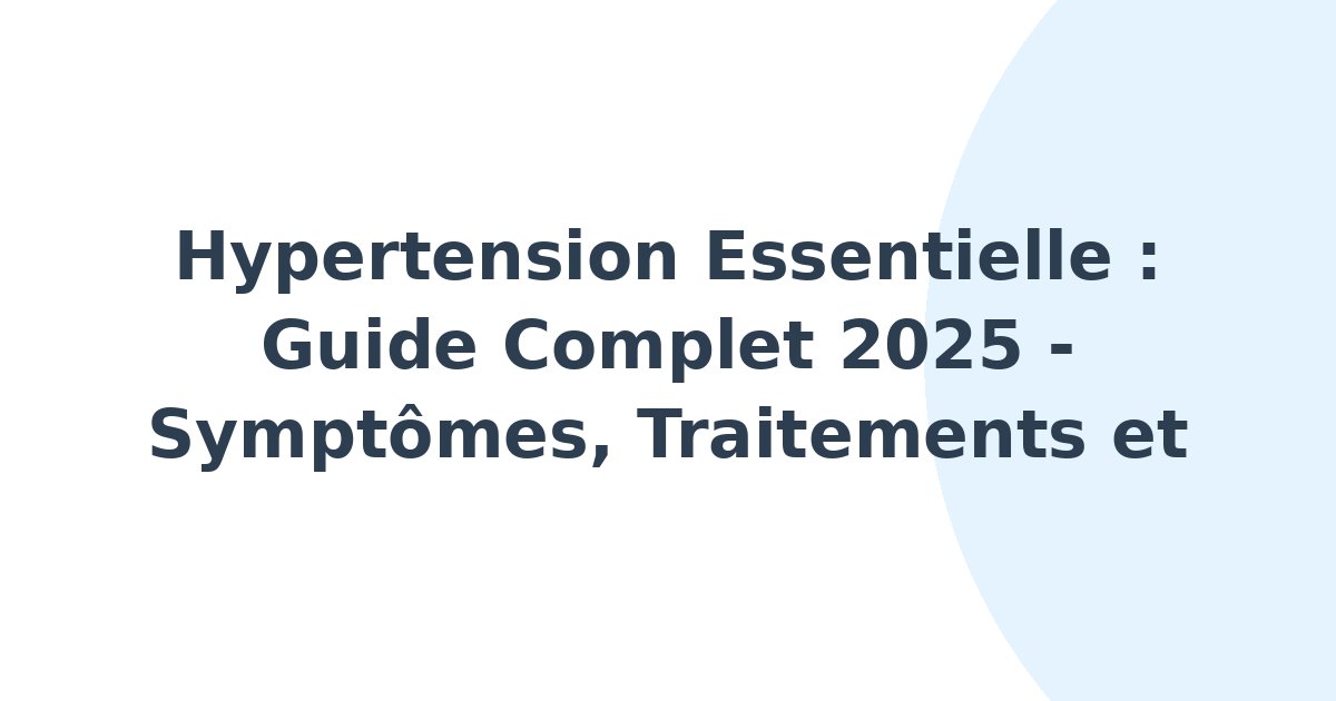 Hypertension essentielle