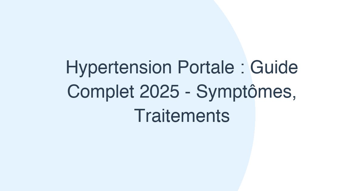Hypertension portale