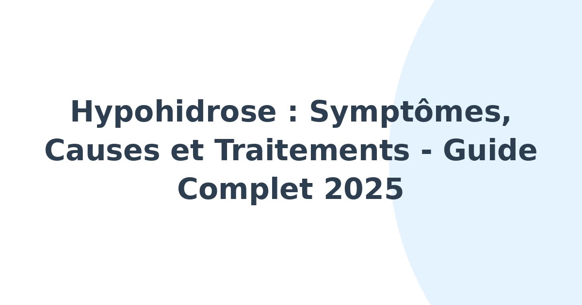 Hypohidrose