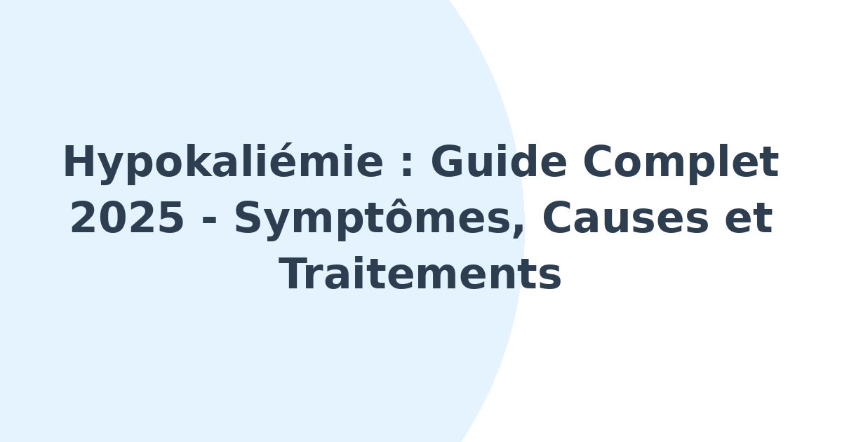 Hypokaliémie