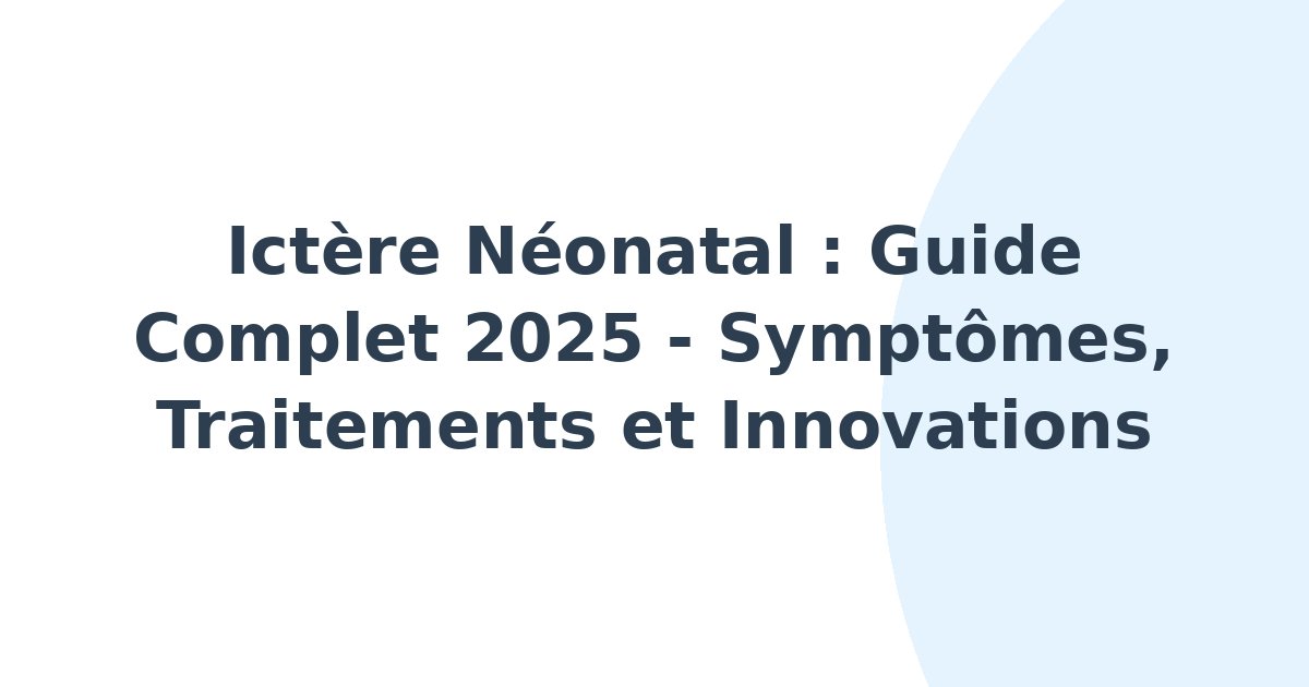 Ictère néonatal